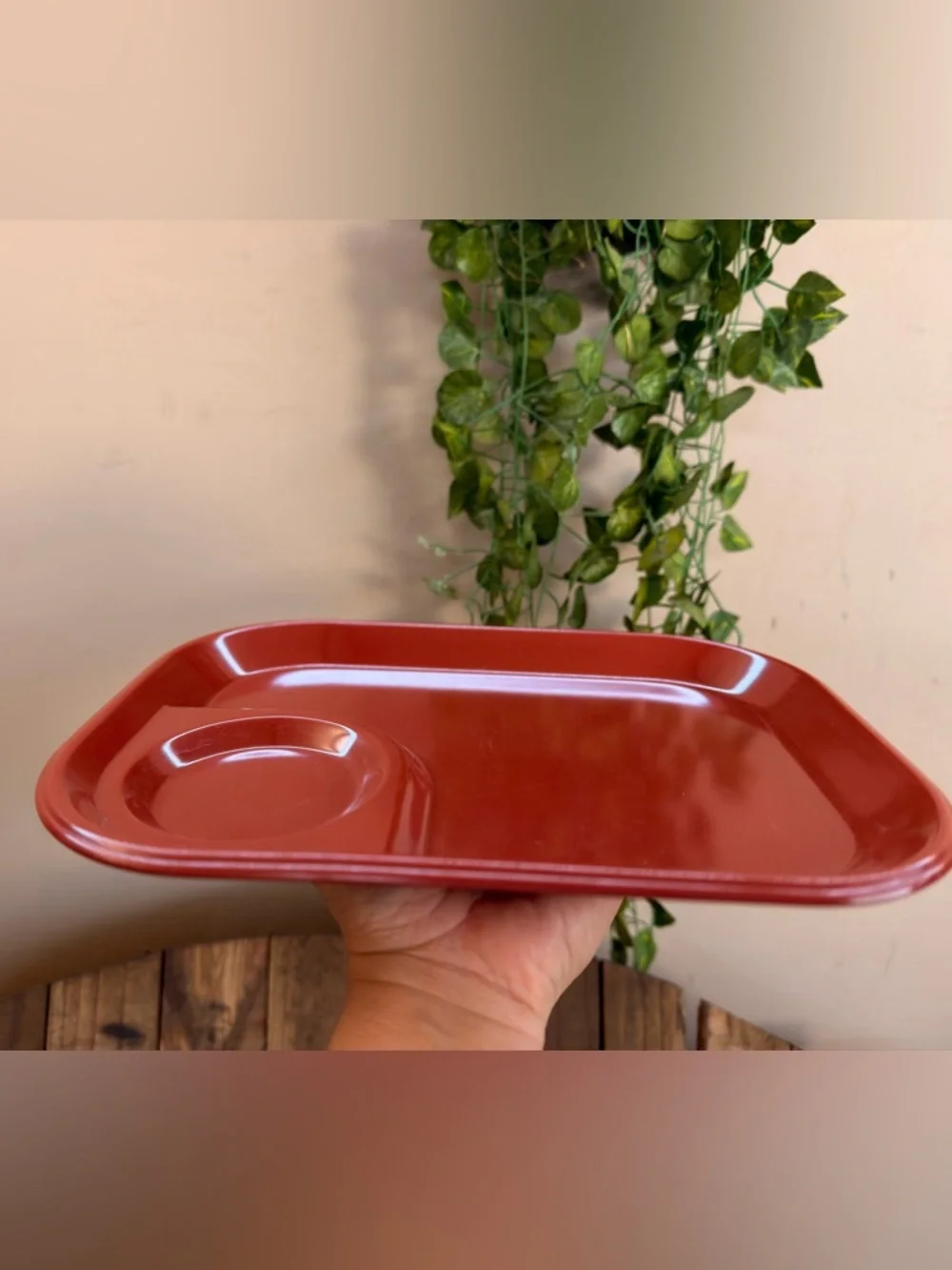 Vintage Rubbermaid 3850 Melamine Lunch TV Camping Tray 11 1/2